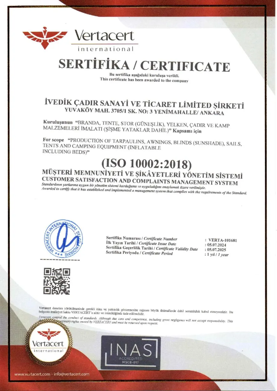 ISO 10002 belgesi
